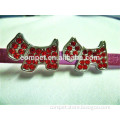 Wholesale Red rhinestone Zinc Alloy Metal Jewelry 10mm Dog slide charms